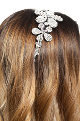 Bentita Ocazie 2 Flori Cristale Alb